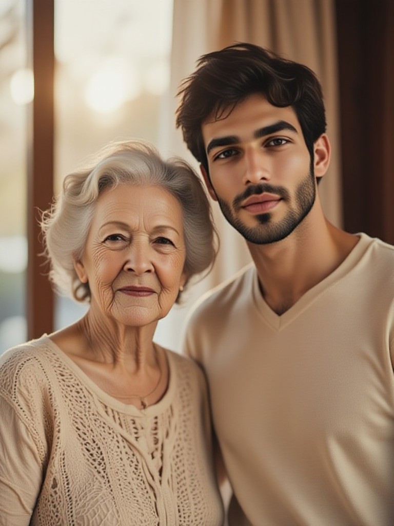 Mother's Day with son portrait image