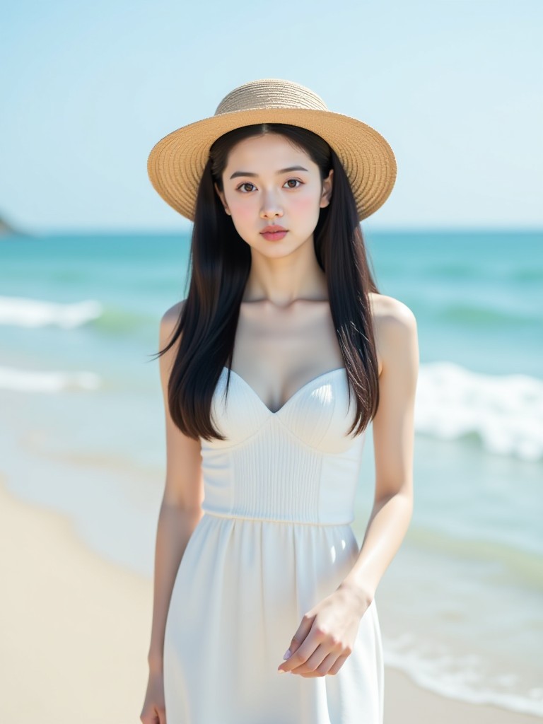 Seaside Straw Hat Goddess image