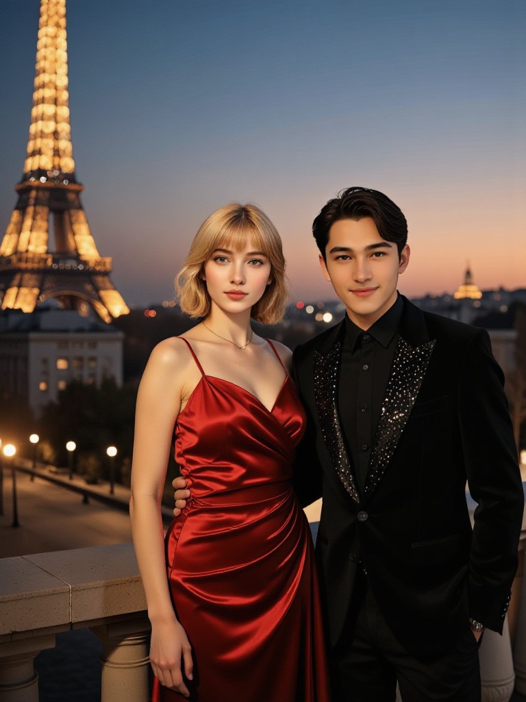 Paris at night image