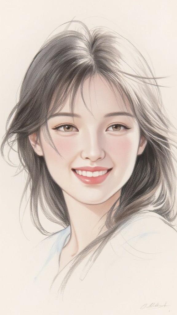 Pencil Sketching Beauty Drawing image