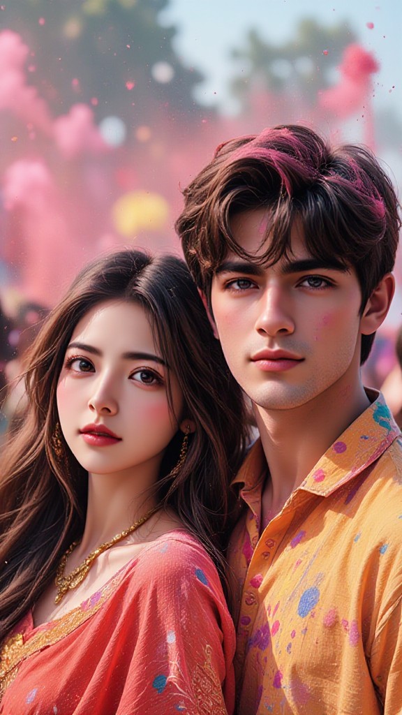 Holi Couple Photo(Video) image