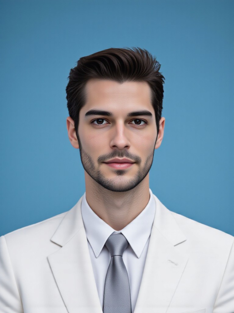 ID photo - man in white suit(Video) image