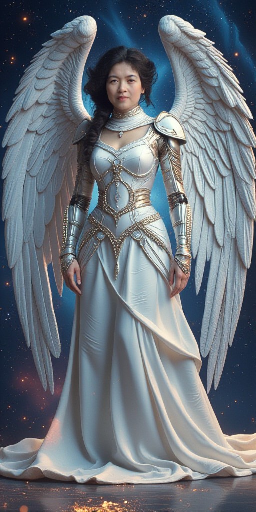 [Master_Movie Portrait] Celestial Cyborg Angel Remix: Futuristic ...