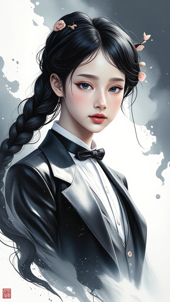 What is handsome in static ink style? The alternative ink wash style of handsomeness is also a kind of handsomeness!!! (remix) image