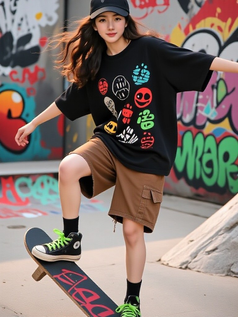 Skateboarding beauties image