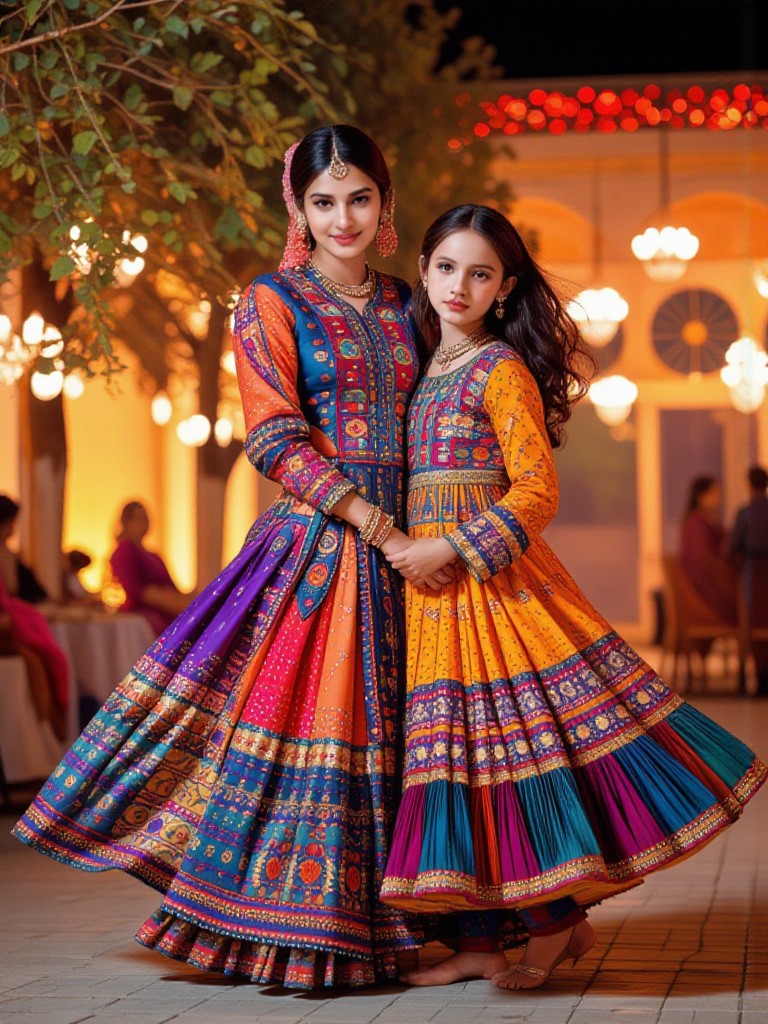 Dancing mother and daughter image