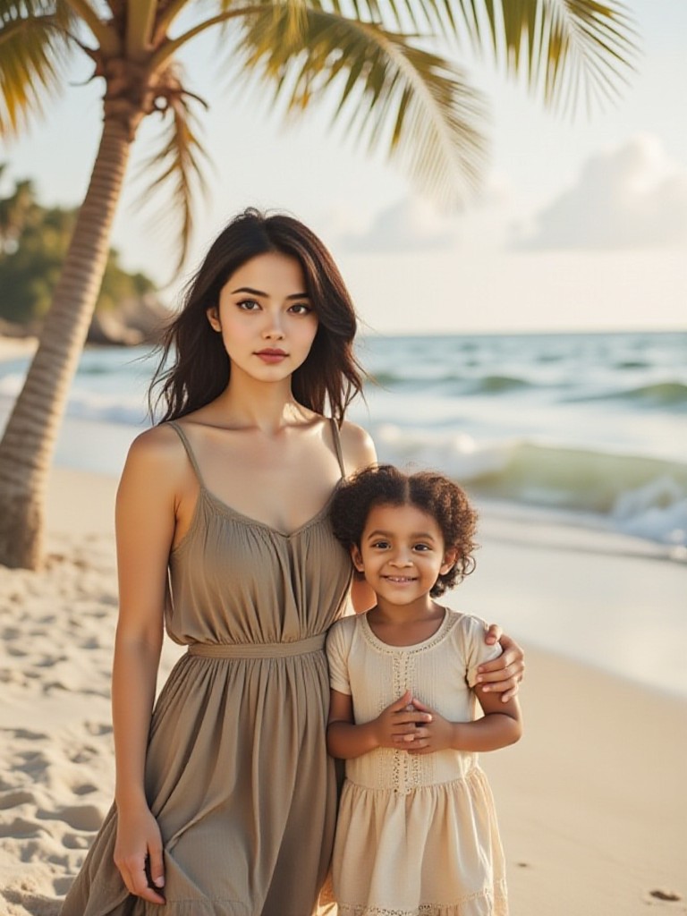 Beach parent-child image