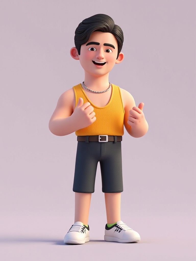 3D cartoon fitness photo(Video) image