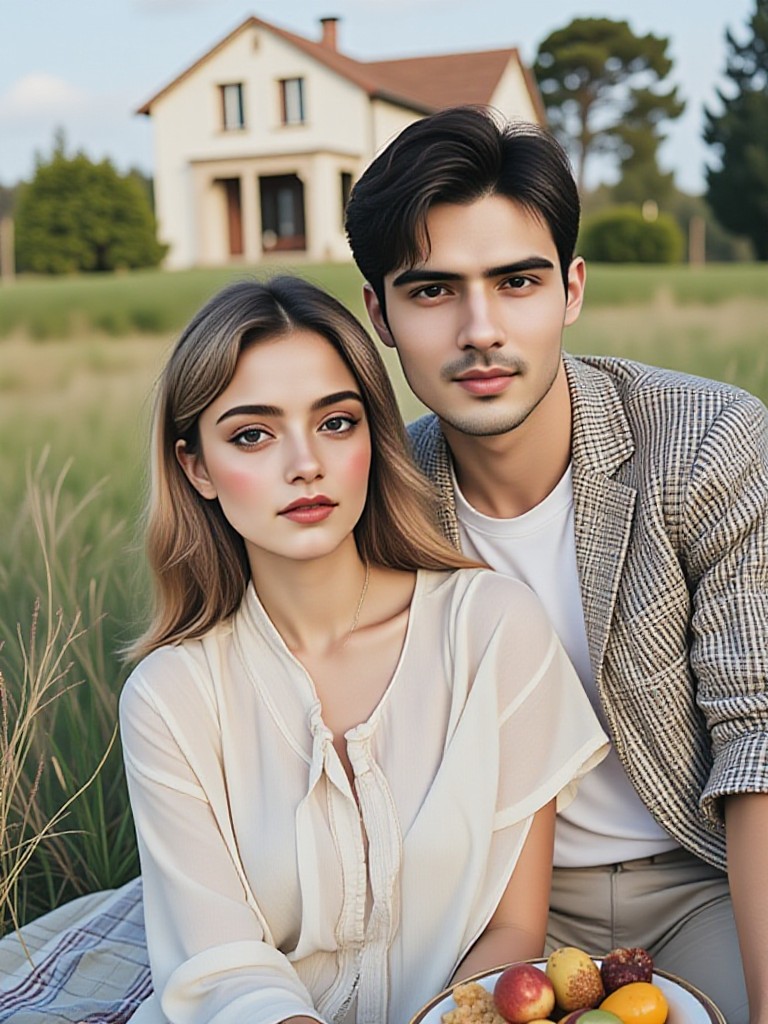 Couple picnic  portrait(Video) image