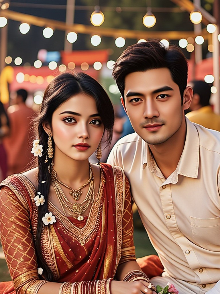 Indian Ramanavami festival couple portrait 02(Video) image