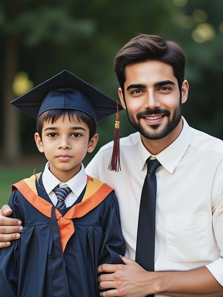 Father and son graduation photo(Video) image