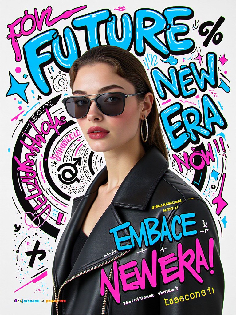 Street graffiti poster style portrait (Video) image