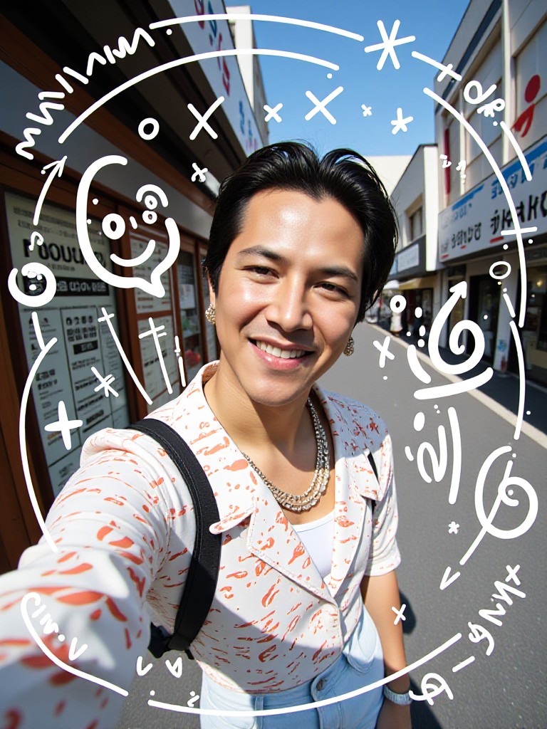 Dopamine selfies on the streets of Japan (doodles) (Video) image