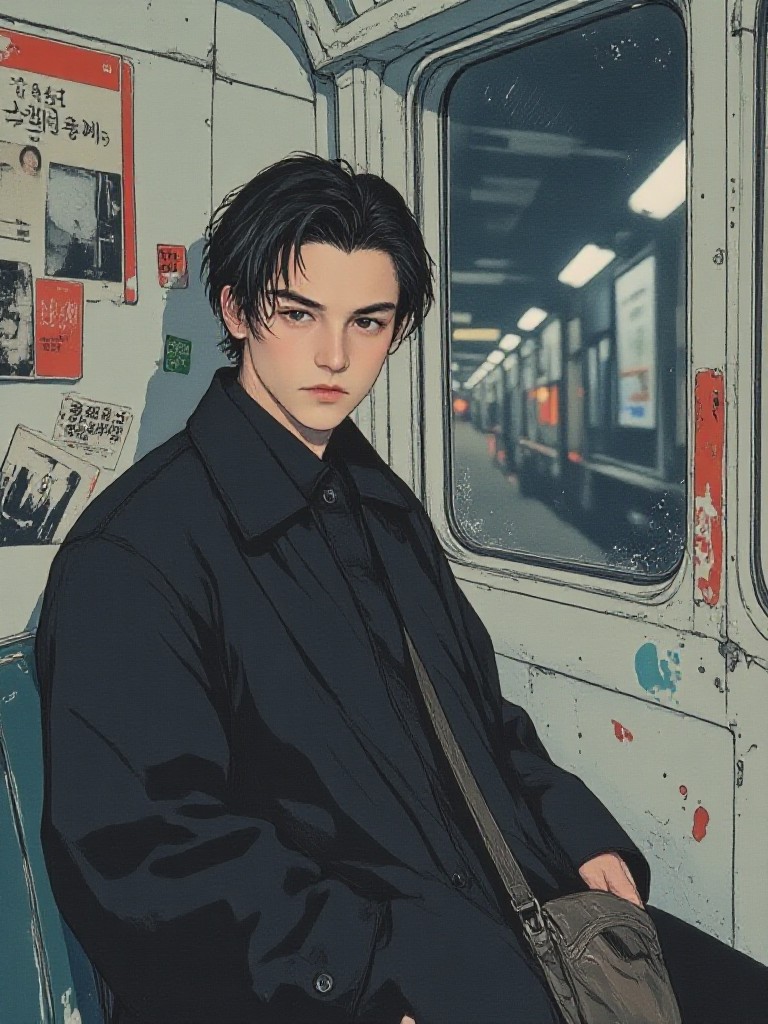 Tired travelers in the subway car(Video) image