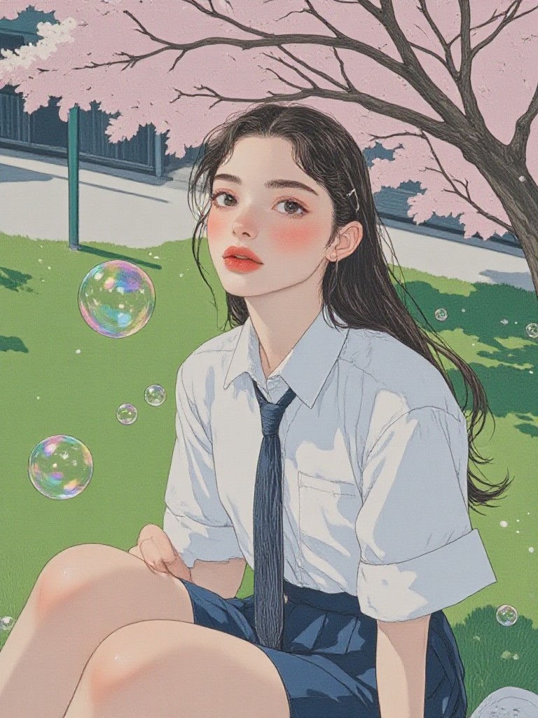 School Hand-drawn Portrait: Bubbles Playground(Video) image
