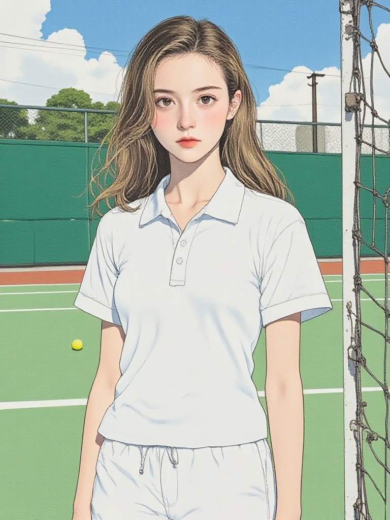 🎾 Vibrant Tennis Court Portrait(Video) image