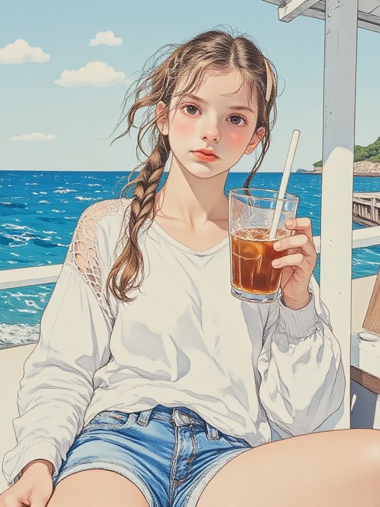 🌊 Relaxing Coffee Scene at the Beach (Video) image