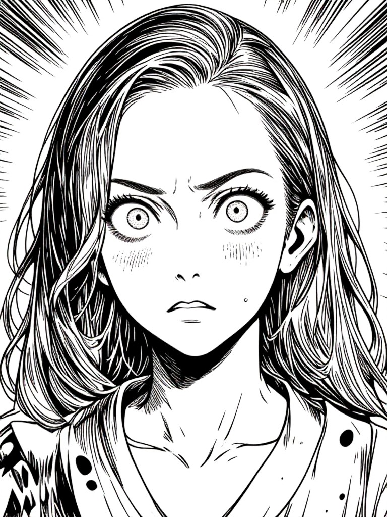 Comic Face with Surprised Expression(Video) image