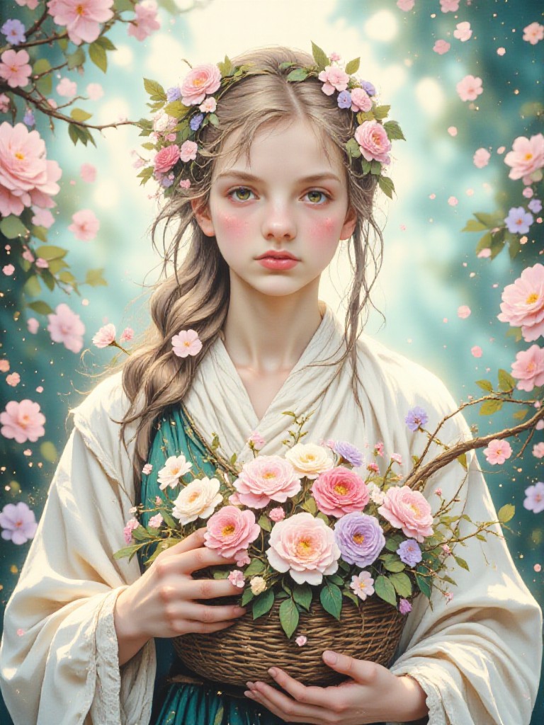 Portrait with a Flower Basket(Video) image