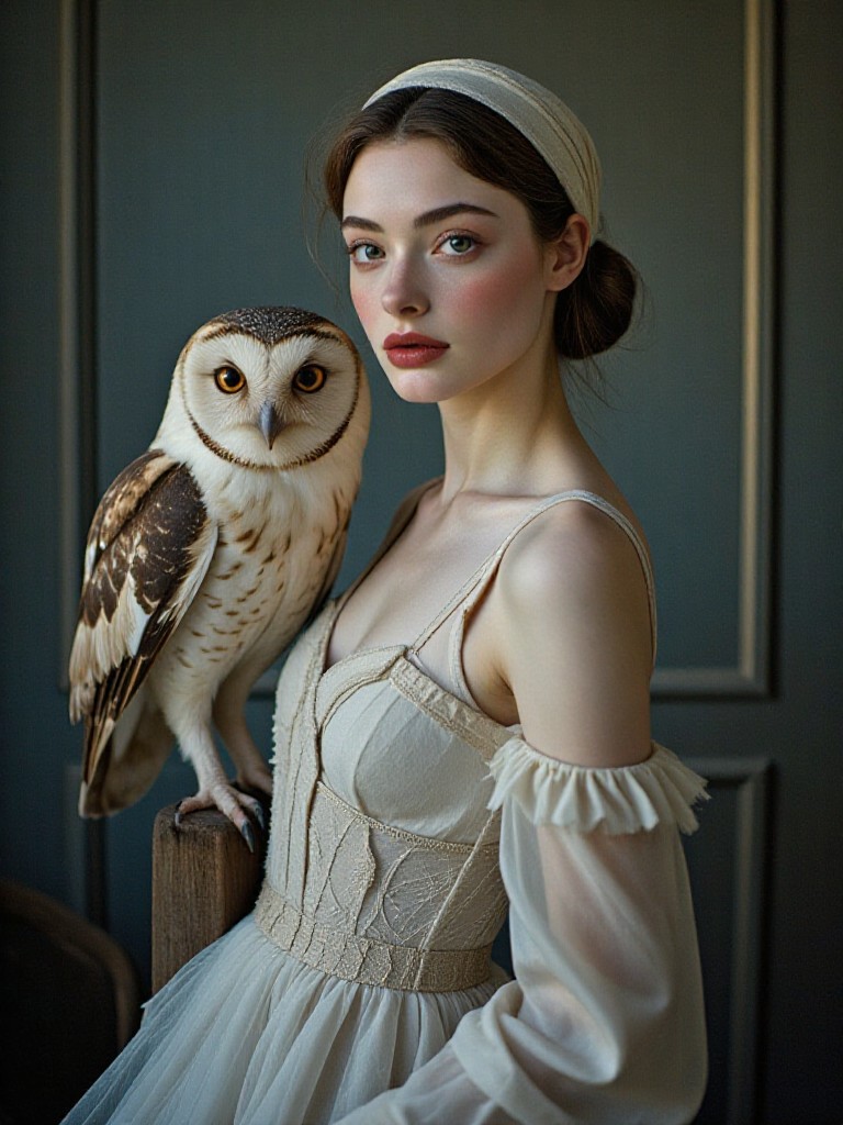 Owl × Mysterious and Elegant Portrait(Video) image