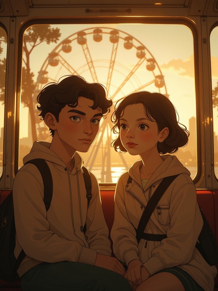 Couple in Ferris Wheel(Video) image
