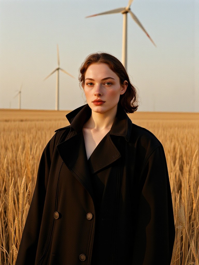 Wheat field windmill(Video) image
