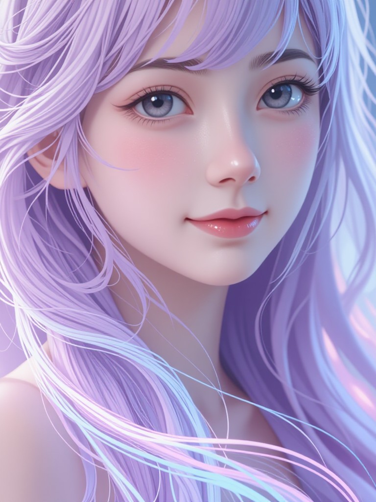 Purple haired loli image