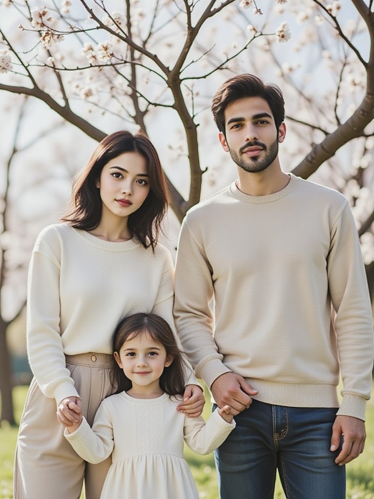 A family of three image