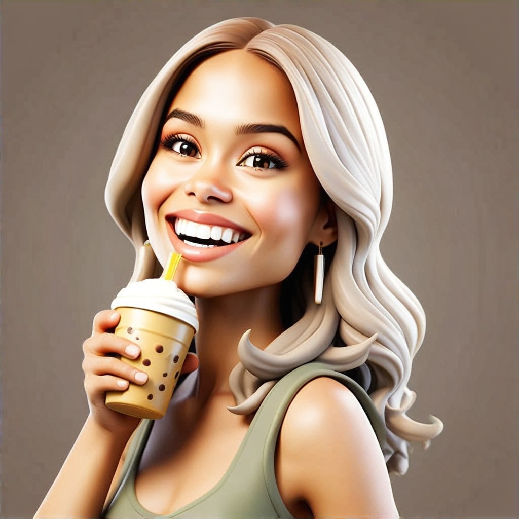 Drinkin a milk tea.(Video) image