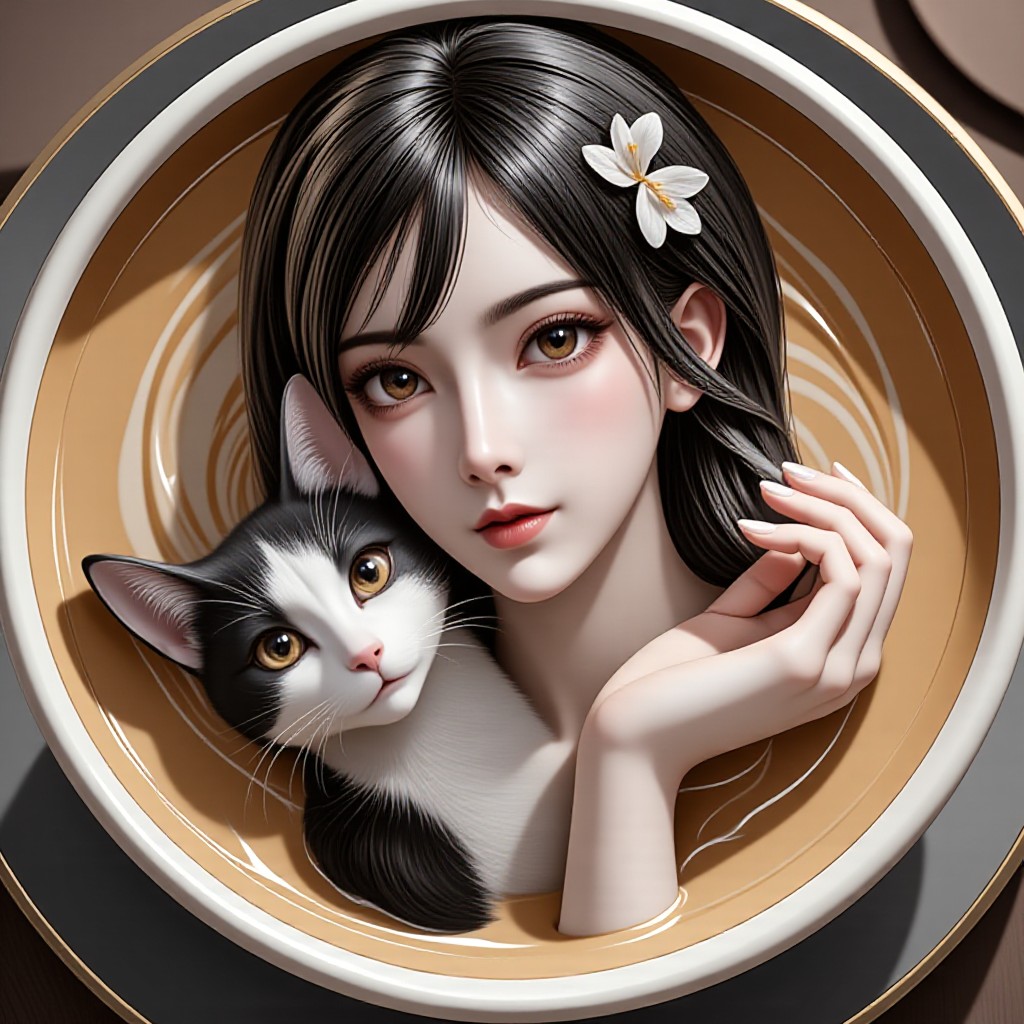 「Latte Dream｜ The Girl and Cat in Latte Dreams "(Video) image