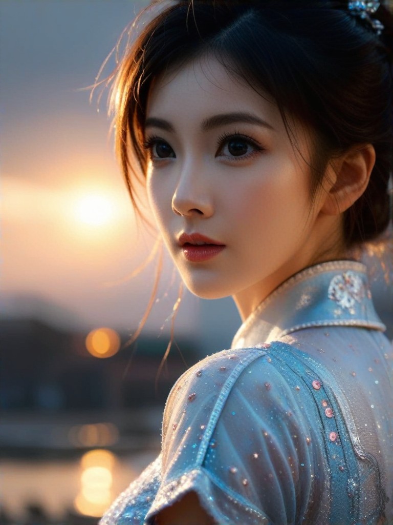 Close up of a woman wearing a skirt and tied in a ponytail Close-up of woman wearing skirt with ponytail(Video) image