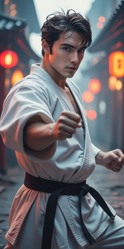 [Master_Movie Portrait Handsome Style 🥋  White clothed martial arts Taoist! The perfect combination of power and urban charm!   🥋 (Video) image