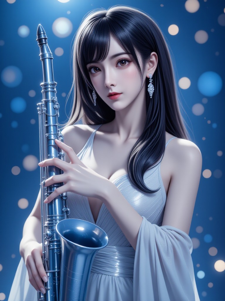 🎷  Capture dreamy and elegant moments | Blue saxophone goddess 🎨 (Video) image