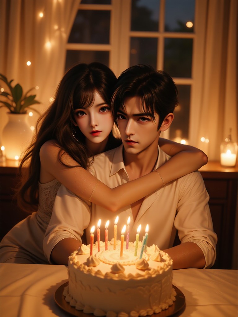 🎂  A romantic moment intertwined with love and candlelight!   💛✨ (Video) image