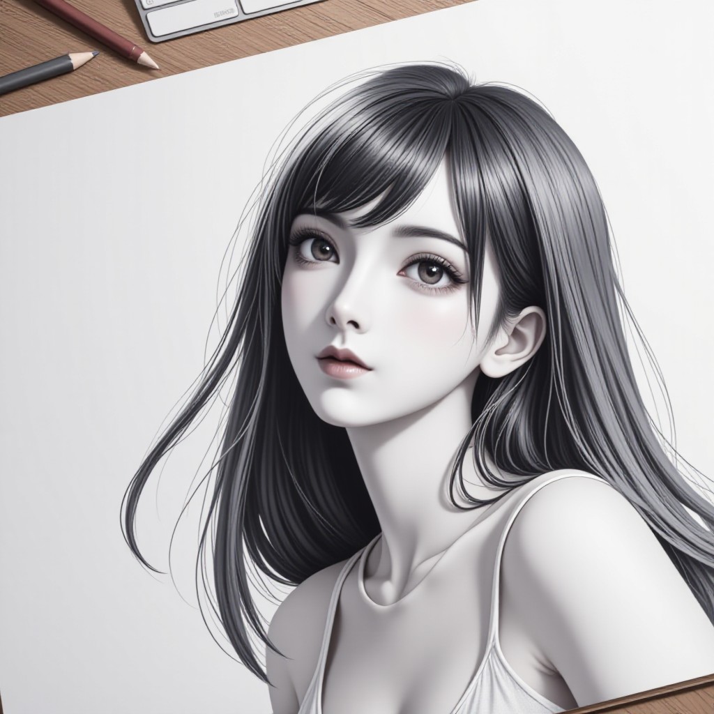 [Master Sketching Beautiful Beauty Edition 🖊️✨  When art blends with reality, creativity blooms infinitely!   🎨📖 (Video) image