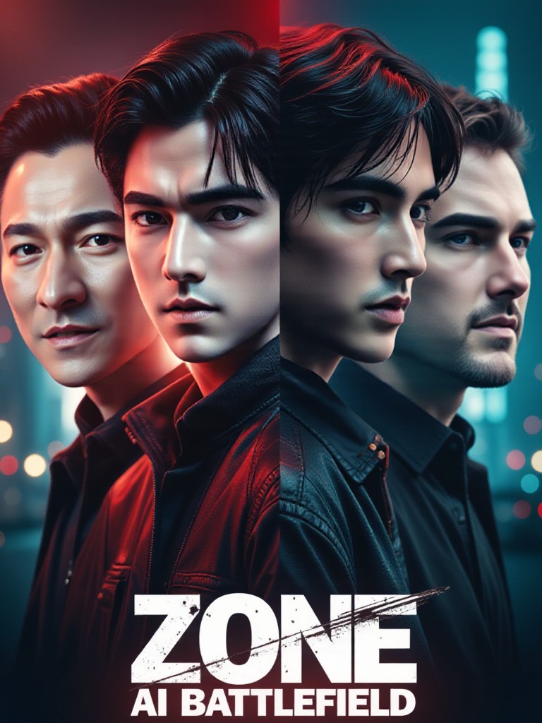 《ZONE：AI Battlefield "Men's Edition | Digital Confrontation Movie Poster Style (Video) image