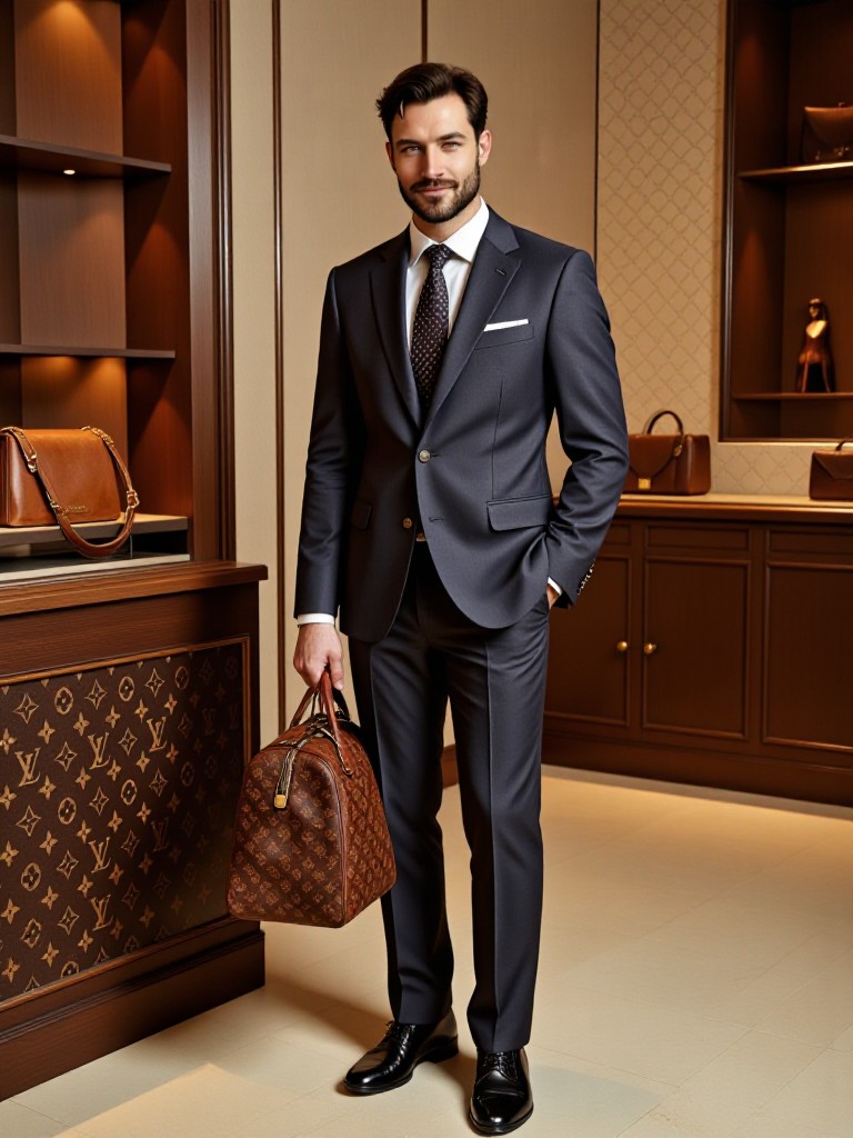 You in an LV suit image