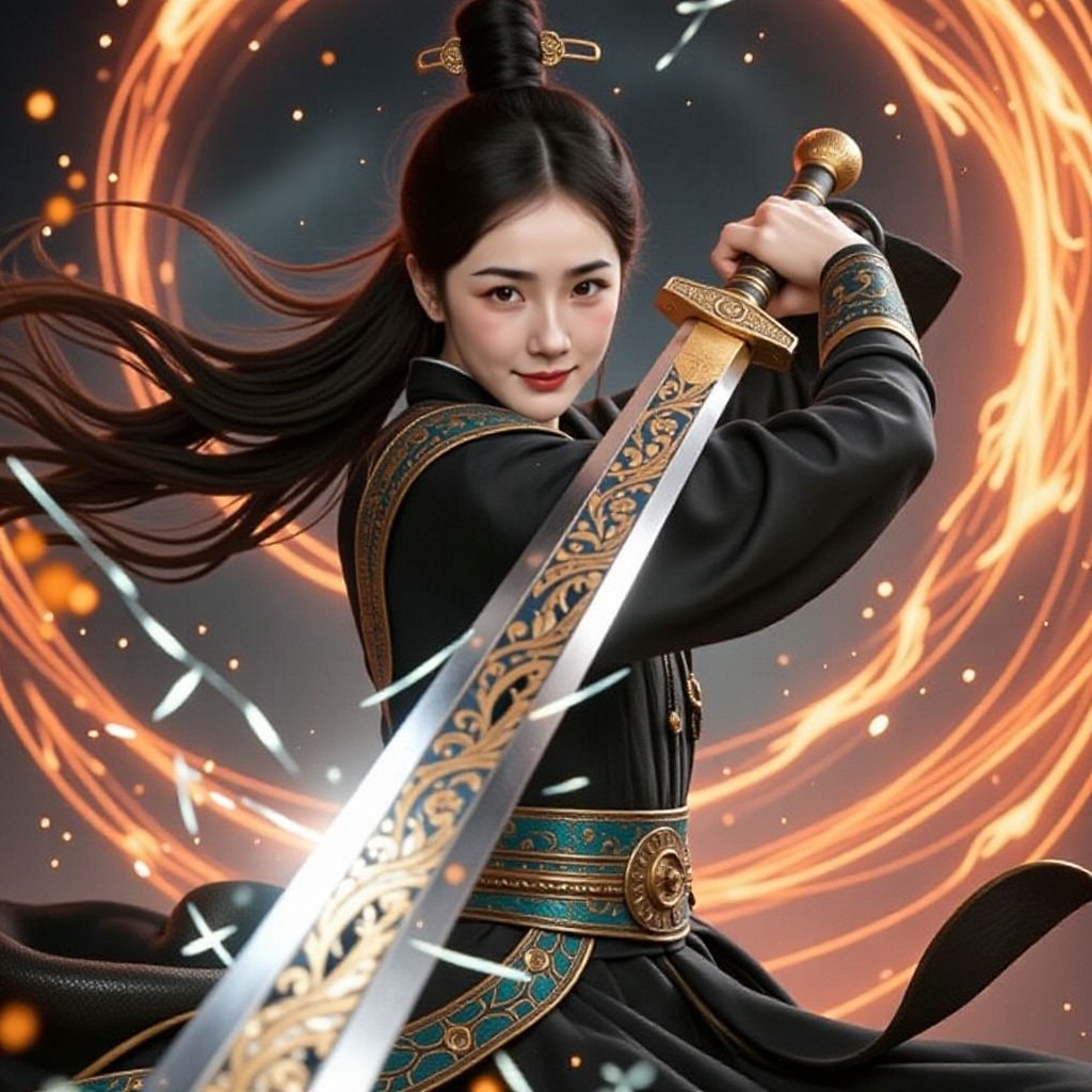 Female swordsman image