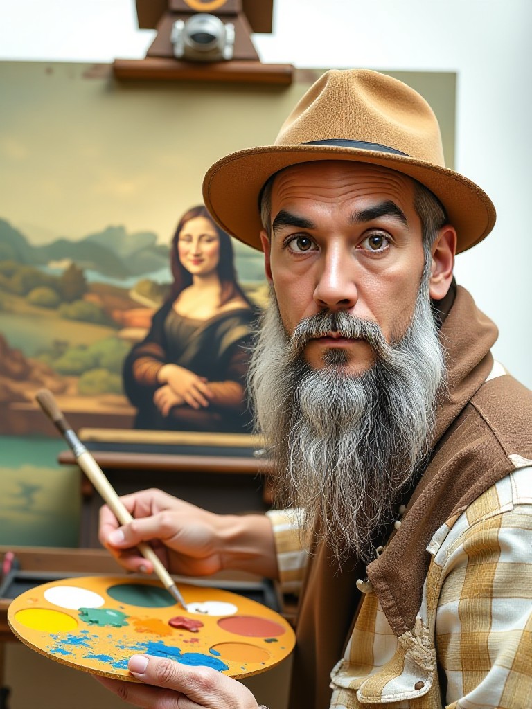 Leonardo da Vinci painted Mona Lisa image