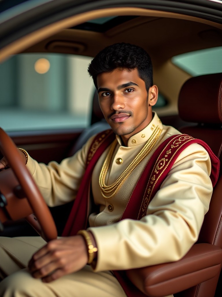 You, driving a luxury car. image