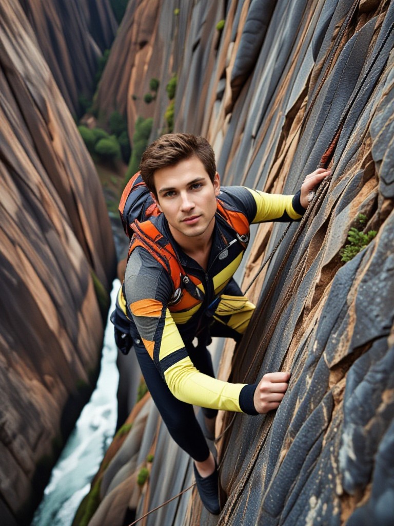 Braving the peak. image