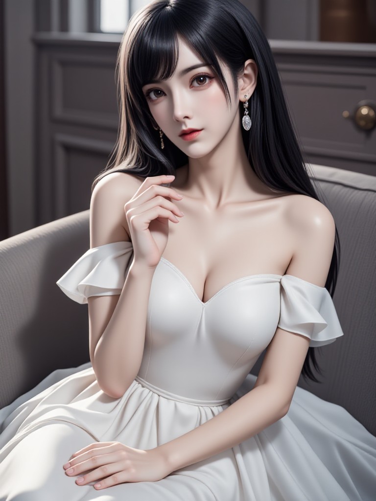 AI Animated version - "White Satin Light. Quiet Time" image