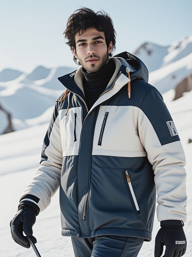 A person is skiing image