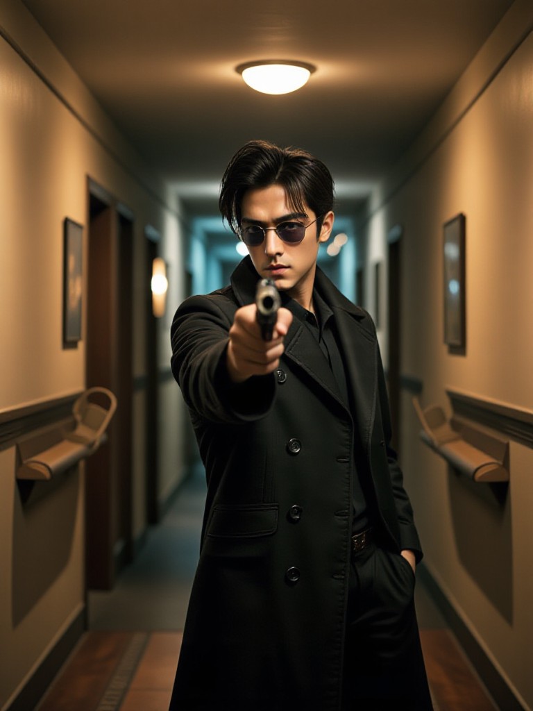 AI Animated version of 'Cold faced Law Enforcement' image