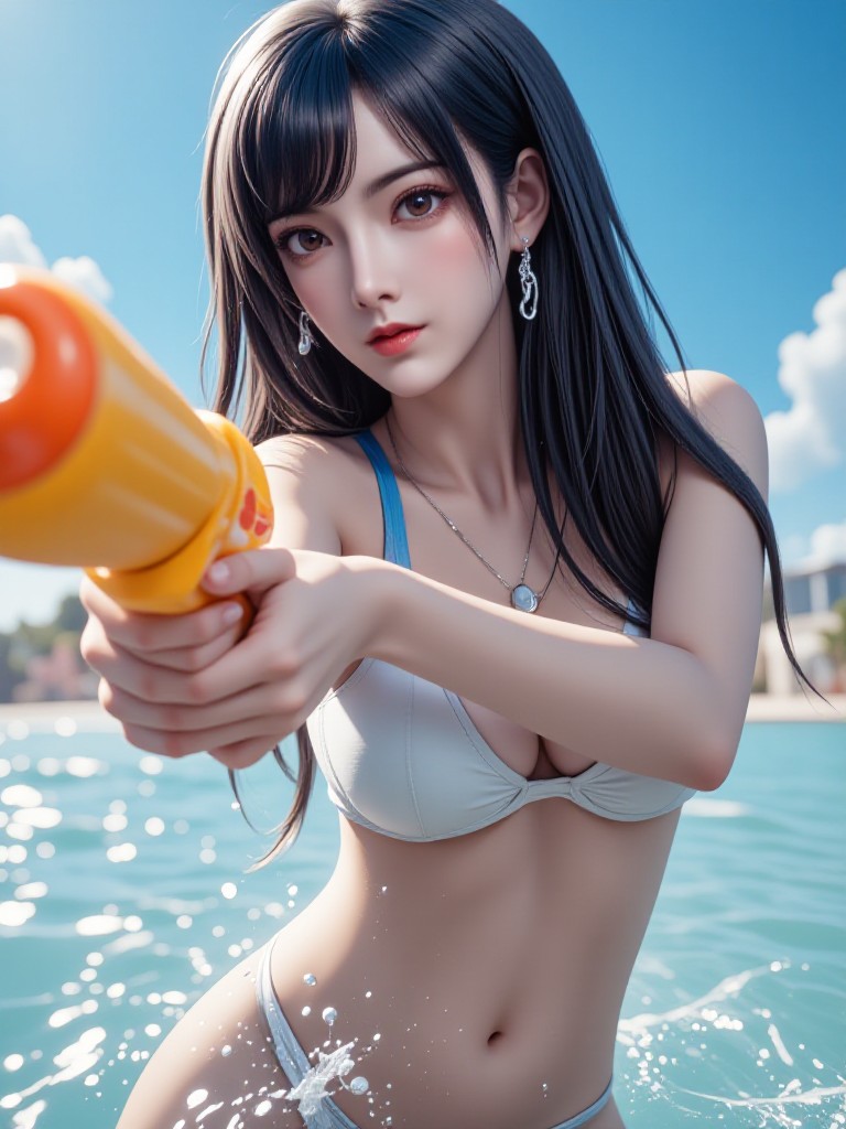 AI Animated Beauty Edition "Cool Water Battle - Beauty Attack" image