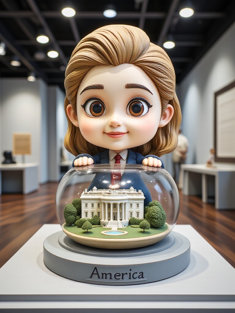 A 3D photo of me with the White House image