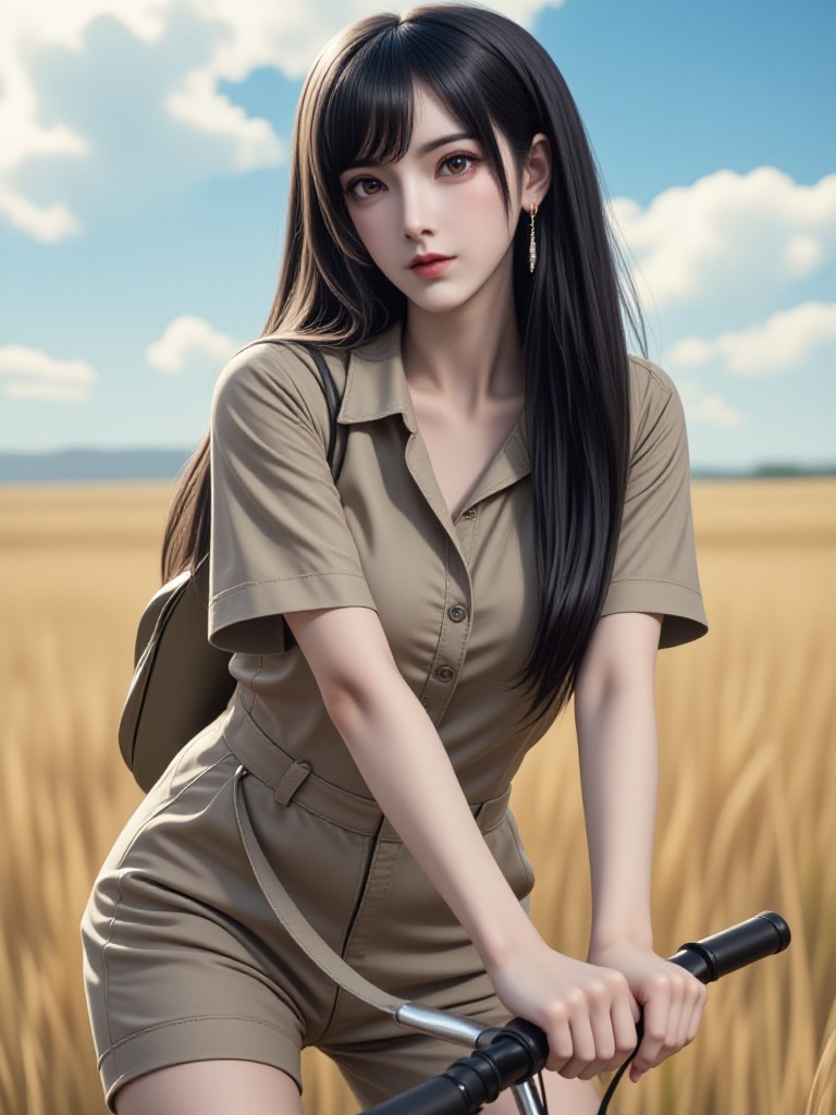 AI Animated version of 'Grassland Traveler' 'Freedom Ride' image