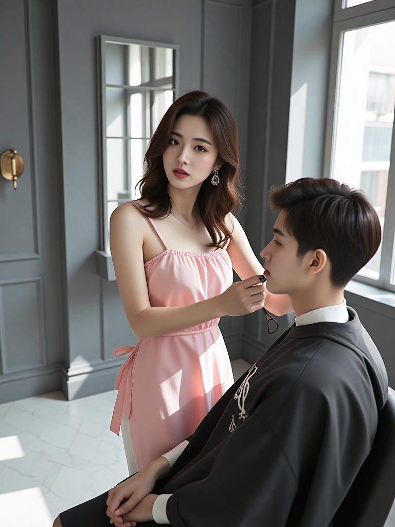 Pure hair cutting image