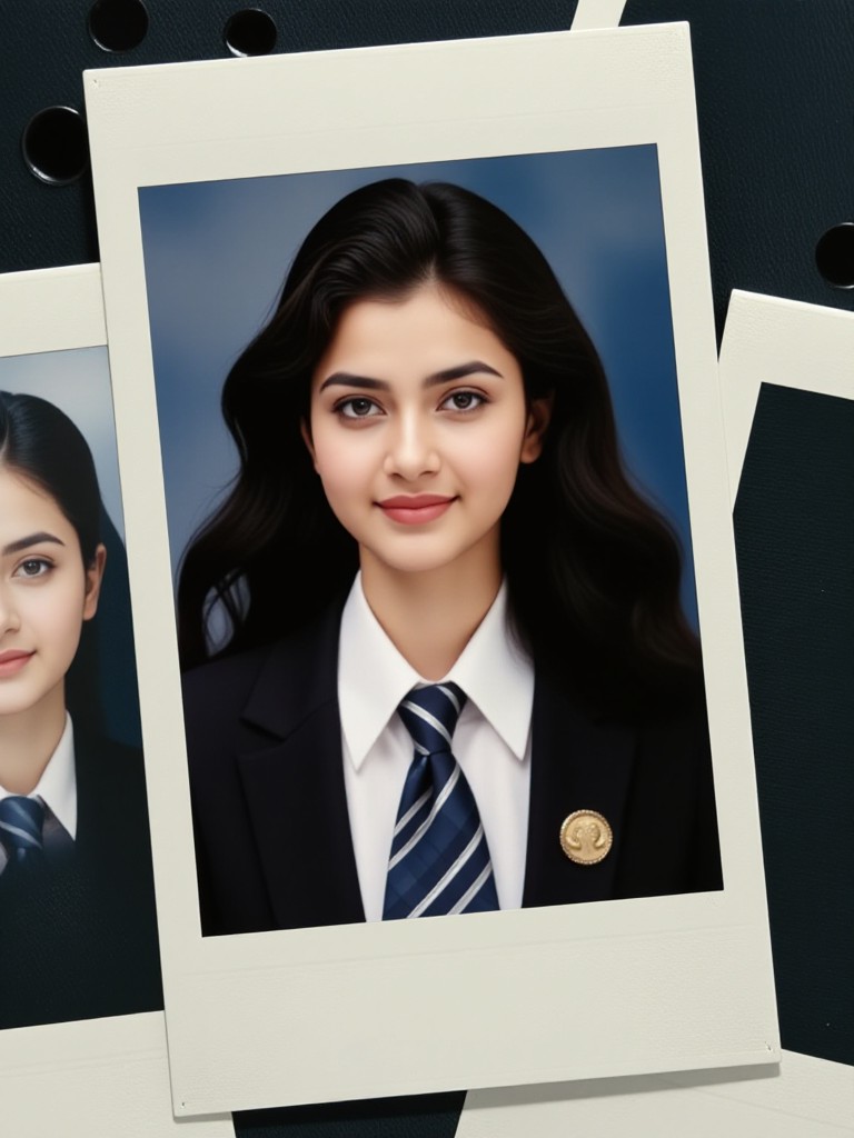 American high school ID photo image