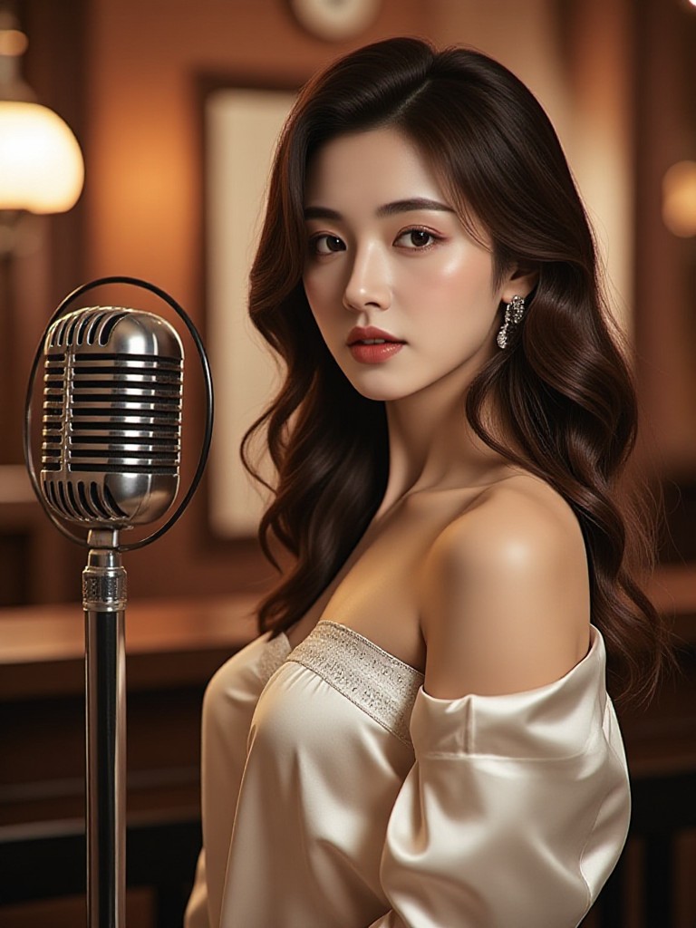 Retro microphone image